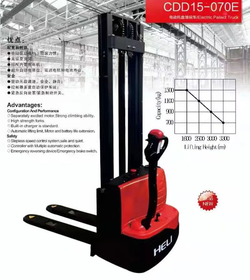 合力電動托盤堆垛車CDD15-070E